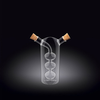 Бутылка для масла и уксуса 300/60 мл. 2в1 Термостекло Wilmax /1/40/