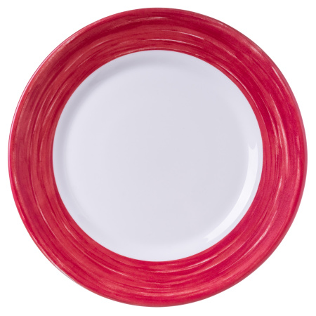 Тарелка d=254 мм. вишневый край Браш (P3947) /1/6/24/