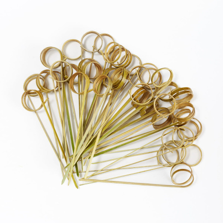 Пики 10 см. 100 шт/уп бамбук Петля /1/ Пики 10 см. 100 шт/уп бамбук Петля /1/