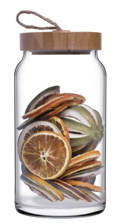 Банка для сыпучих прод. 1130 мл. с дерев. крышкой Вуди /1/6/288/ Банка для сыпучих прод. 1130 мл. с дерев. крышкой Вуди /1/6/288/