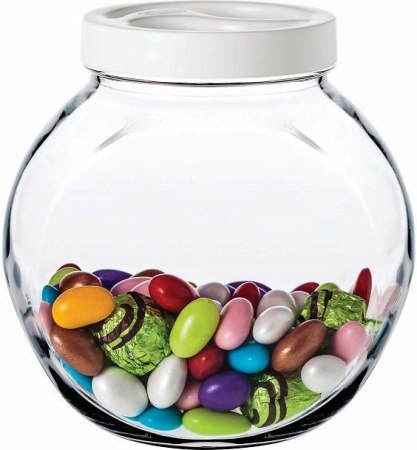 Банка для сыпучих прод. 1700 мл. с пластик. крышкой Белла /1/6/210/ Банка для сыпучих прод. 1700 мл. с пластик. крышкой Белла /1/6/210/