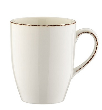 Кружка 330 мл. d=84 мм. h=104 мм. Ретро коричневый край Bonna /1/24/504 Кружка 330 мл. d=84 мм. h=104 мм. Ретро коричневый край Bonna /1/24/504