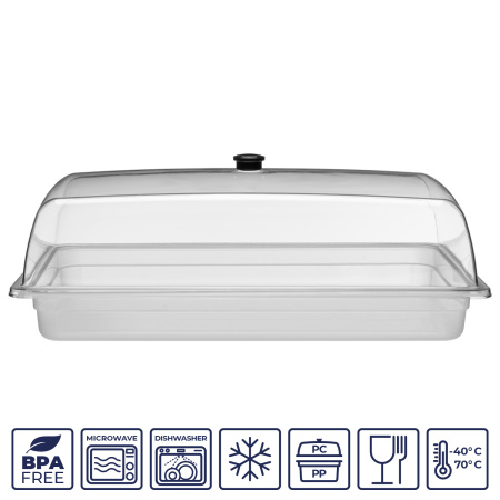 Крышка GN1/1 53*32,5 см. h=12,5 см. поликарбонат, прозрачная (поднос,гастр76854,76838,76846,76744,76745,76746,76747,76748,76749,76750,76751) GP /1/6/ Крышка GN1/1 53*32,5 см. h=12,5 см. поликарбонат, прозрачная (поднос,гастр76854,76838,76846,76744,76745,76746,76747,76748,76749,76750,76751) GP /1/6/