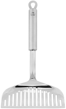 Лопатка 29 см. изогнутая раб. часть 8*16 см. нерж. перфорир. широкая для рыбы  FM /1/6/ Лопатка 29 см. изогнутая раб. часть 8*16 см. нерж. перфорир. широкая для рыбы  FM /1/6/