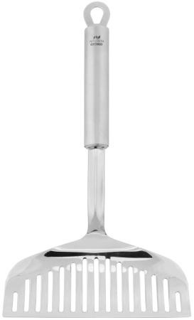 Лопатка 29 см. изогнутая раб. часть 8*16 см. нерж. перфорир. широкая для рыбы  FM /1/6/ Лопатка 29 см. изогнутая раб. часть 8*16 см. нерж. перфорир. широкая для рыбы  FM /1/6/