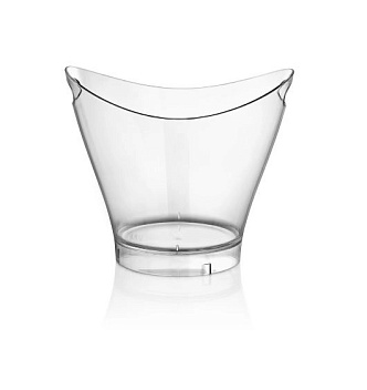 Ведро для шампанского  6 л. поликарбонат 300*240/165*165 мм. h=260 мм. с ручками для 2-х бутылок, прозрачное GP /1/6/ Ведро для шампанского  6 л. поликарбонат 300*240/165*165 мм. h=260 мм. с ручками для 2-х бутылок, прозрачное GP /1/6/