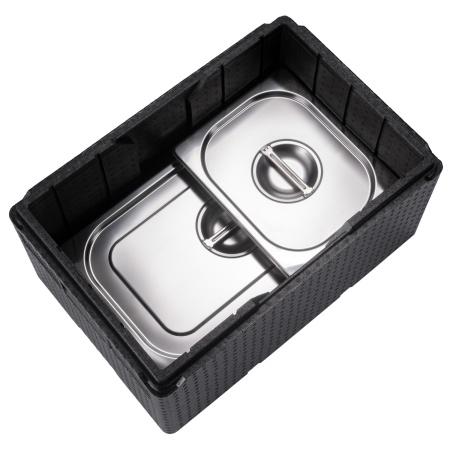 Термоконтейнер 48 л. 600*400*335 мм. для гастроем. h=200 мм. (-40°C до +110°C), плотность 60кг/м3, п/п MGprof /1/2/