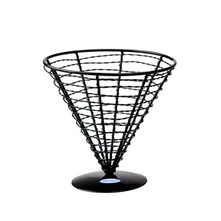 Корзинка для подачи коническая d=180 мм. h=175 мм. 1400 мл. кованное железо, черная MGsteel /1/24/ Корзинка для подачи коническая d=180 мм. h=175 мм. 1400 мл. кованное железо, черная MGsteel /1/24/