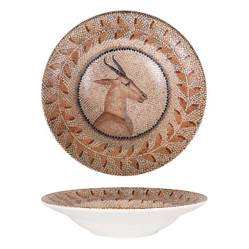 Тарелка d=240 мм. глубокая 400 мл. h=52 мм. Месопотамия Фауна, форма Гурмэ Bonna /1/6/ Тарелка d=240 мм. глубокая 400 мл. h=52 мм. Месопотамия Фауна, форма Гурмэ Bonna /1/6/