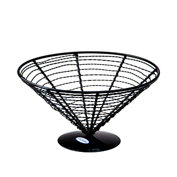 Корзинка для подачи коническая d=230 мм. h=125 мм. 1700 мл. кованное железо, черная MGsteel /1/24/ Корзинка для подачи коническая d=230 мм. h=125 мм. 1700 мл. кованное железо, черная MGsteel /1/24/