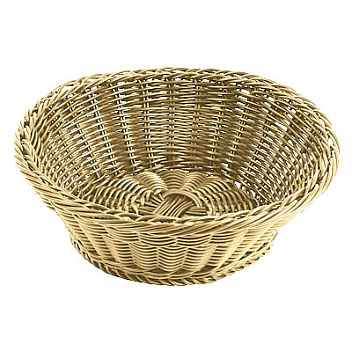 Корзина для хлеба круглая d=25,5 см. h=8,5 см. бежевая полиротанг APS /1/12/48/ Корзина для хлеба круглая d=25,5 см. h=8,5 см. бежевая полиротанг APS /1/12/48/