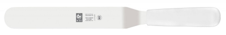 Лопатка 28,5 см. изогнутая раб. часть 15*3 см. нерж. узкая с пластик. ручкой белая Icel  /1/6/ Лопатка 28,5 см. изогнутая раб. часть 15*3 см. нерж. узкая с пластик. ручкой белая Icel  /1/6/
