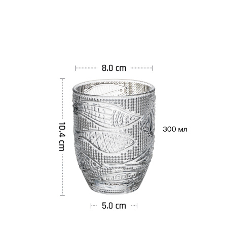 Олд Фэшн 300 мл. d=80 мм. h=104 мм. Фиш MGline /6/24/ Олд Фэшн 300 мл. d=80 мм. h=104 мм. Фиш MGline /6/24/