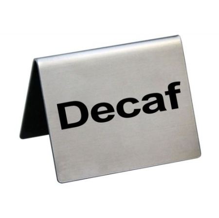 Табличка "Decaf"  50*40 мм. горизонтальная, нерж. /1/ Табличка "Decaf"  50*40 мм. горизонтальная, нерж. /1/
