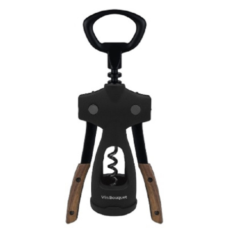 Штопор рычажный 18,5 см. нерж. с дерев.ручками VB /1/12/