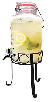 Емкость для настойки с краном 3 л. d=190 мм. h=325 мм. на подставке VB /1/