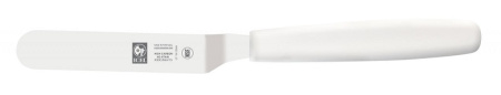 Лопатка 21 см. изогнутая раб. часть  9*2 см. нерж. узкая с пластик. ручкой, белая Icel /1/6/ Лопатка 21 см. изогнутая раб. часть  9*2 см. нерж. узкая с пластик. ручкой, белая Icel /1/6/