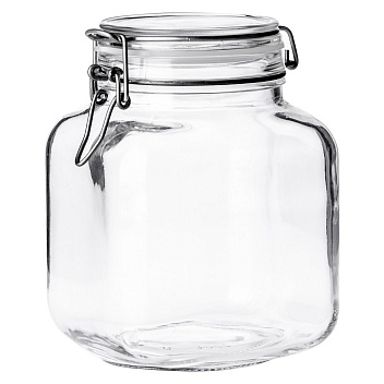 Банка для сыпучих прод. 2000 мл. d=100 мм. h=166 мм. с крышкой с бугельным замком Borgonovo /1/36/216/ Банка для сыпучих прод. 2000 мл. d=100 мм. h=166 мм. с крышкой с бугельным замком Borgonovo /1/36/216/