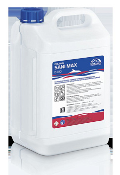 Средство моющее для сантехники и туалетов 5 л. сильнощелочное ph 13 Sani Max /1/3/ Средство моющее для сантехники и туалетов 5 л. сильнощелочное ph 13 Sani Max /1/3/