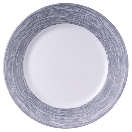 Тарелка d=254 мм. серый край Браш /1/6/24/