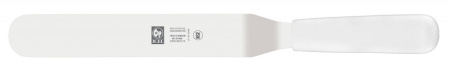 Лопатка 36 см. изогнутая раб. часть 20,5*3,5 см. нерж. узкая с пластик. ручкой, белая Icel /1/6/ Лопатка 36 см. изогнутая раб. часть 20,5*3,5 см. нерж. узкая с пластик. ручкой, белая Icel /1/6/
