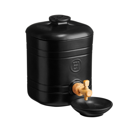 Емкость для уксуса, соевого соуса с краном 2 л. d=154 мм. h=207 мм. черная керам Emile Henry /1/ Емкость для уксуса, соевого соуса с краном 2 л. d=154 мм. h=207 мм. черная керам Emile Henry /1/