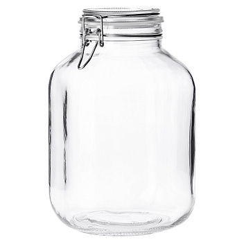 Банка для сыпучих прод. 4250 мл. d=100 мм. h=247 мм. с крышкой с бугельным замком Borgonovo /1/30/120/ Банка для сыпучих прод. 4250 мл. d=100 мм. h=247 мм. с крышкой с бугельным замком Borgonovo /1/30/120/