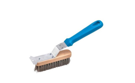 Щетка для гриля  27 см. 17*4 см. со стальной щетиной h=2 см., ручка пластик Gimetal (AC-SPGT) /1/6/ Щетка для гриля  27 см. 17*4 см. со стальной щетиной h=2 см., ручка пластик Gimetal (AC-SPGT) /1/6/